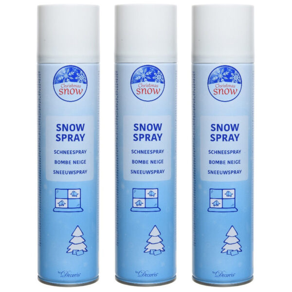 3x Sneeuwspray/spuitsneeuw bussen 400 ml