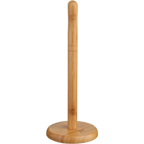 Five keukenrolhouder - naturel - 12,5 x 32 cm - bamboe hout - Keukenpapier houder -