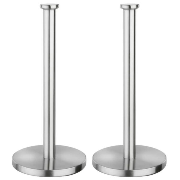 Keukenrolhouder van RVS - 2x stuks - 15 x 32 cm - Keuken artikelen - Keukenpapier/keukenrol