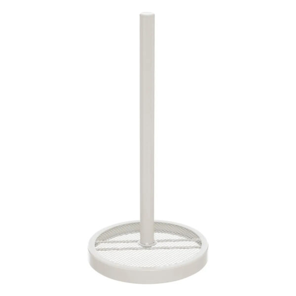 Keukenrolhouder - wit - staand - rvs - D16 x H33 cm - universeel