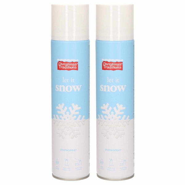 Sneeuwspray - 2x - bus 300 ml - spuitsneeuw - kunstsneeuw - nepsneeuw