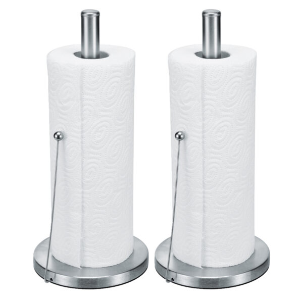 HI Keukenrolhouder - 2x - 33 cm - RVS - houder voor keukenpapier
