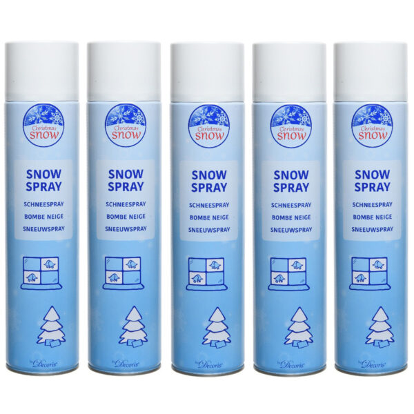 Sneeuwspray - 10x - wit - 400 ml - spuitsneeuw - kunstsneeuw - nepsneeuw - sneeuw decoratie