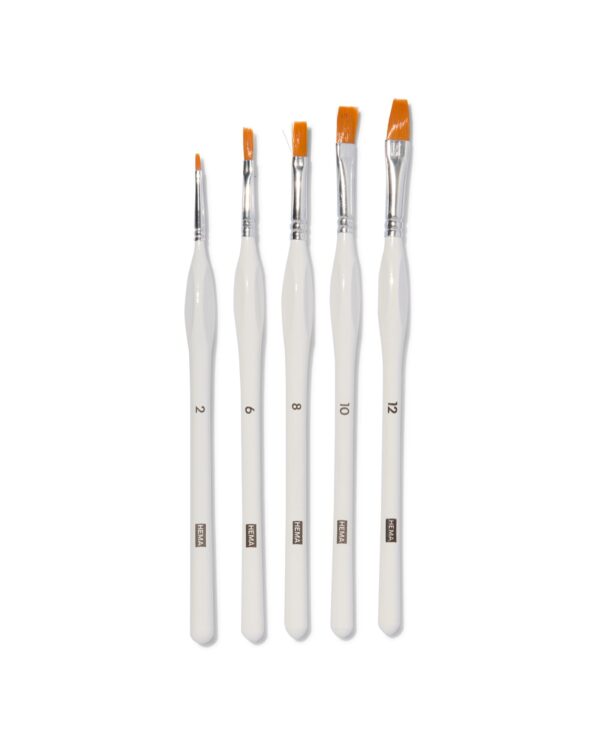 HEMA Schilderpenselen Met Platte Punt - 5 Stuks