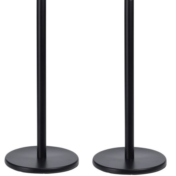Set van 2x stuks zwarte keukenrol/keukenpapier houders ronde voe