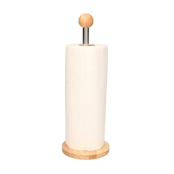 Zeller luxe keukenrolhouder - hout - rond - 12 x 35 cm - keukenpapier houder -